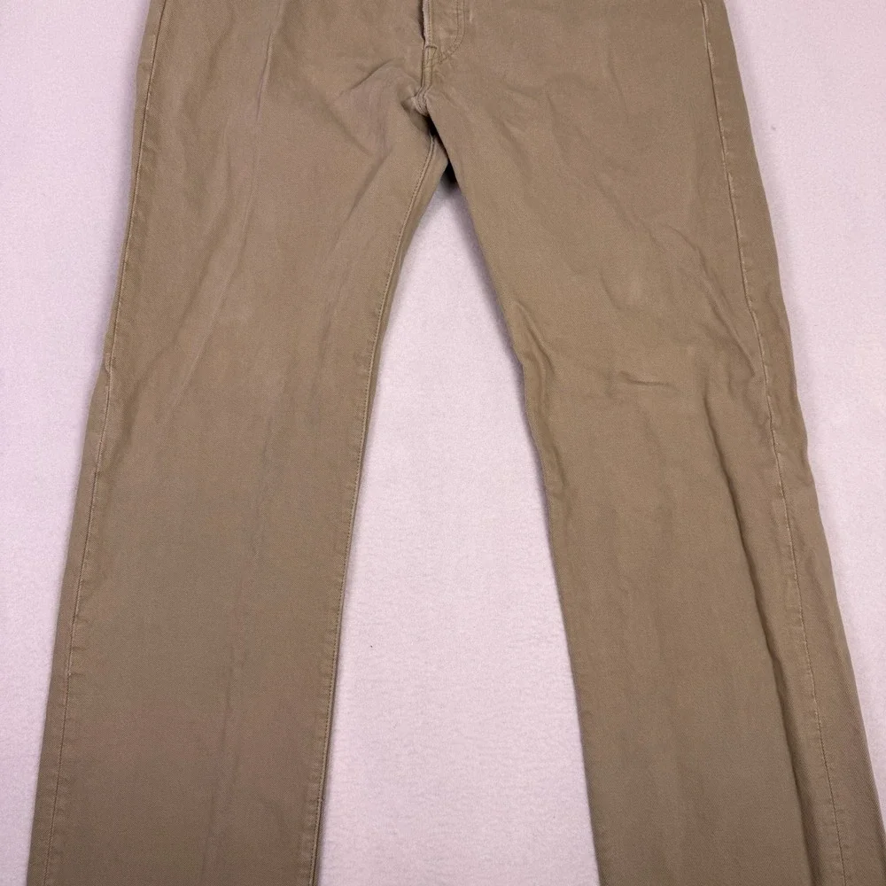 Vtg Levi's 501 Tan Khaki Twill Jeans Made in USA Mens 36x32 Button‎ Fly